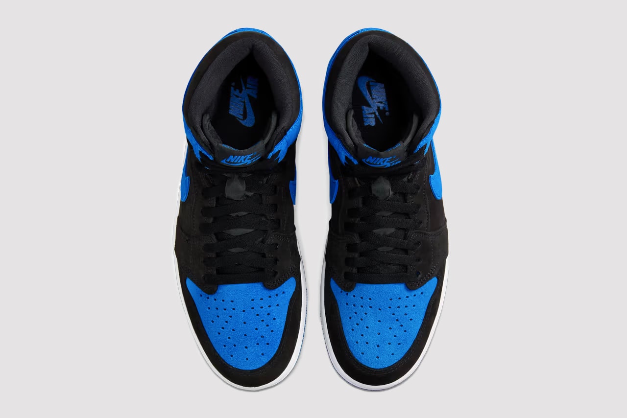 nike air jordan royal blue high top sneaker black