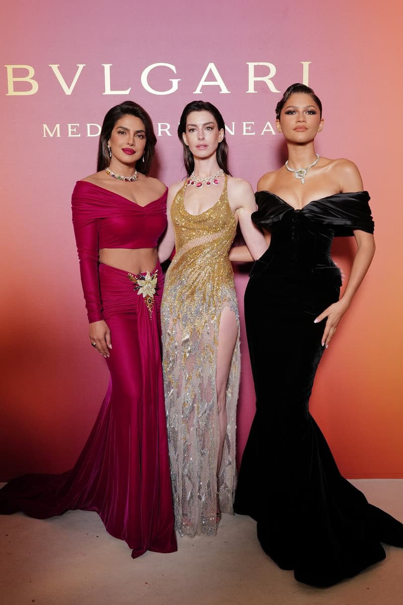 priyanka chopra anne hathaway zendaya bulgari italy event photos fashion celeb style 