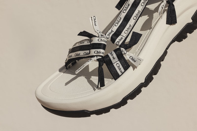 chloe teva hurricane sandal logo strap pink white black