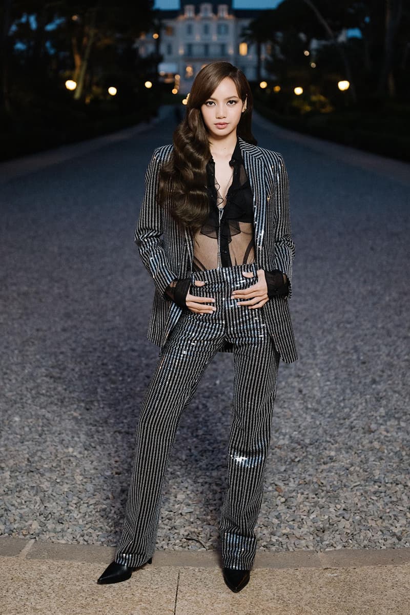 blackpink lisa celine cannes film festival suit black silver