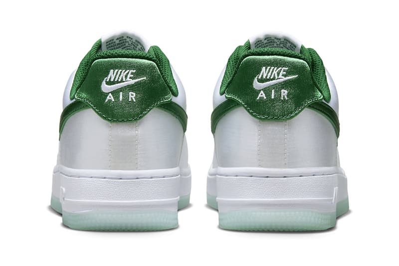 nike air force 1 low sneaker satin white green