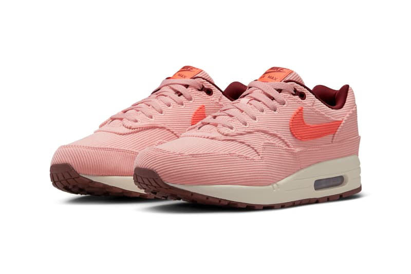 nike air max sneaker coral corduroy pink orange