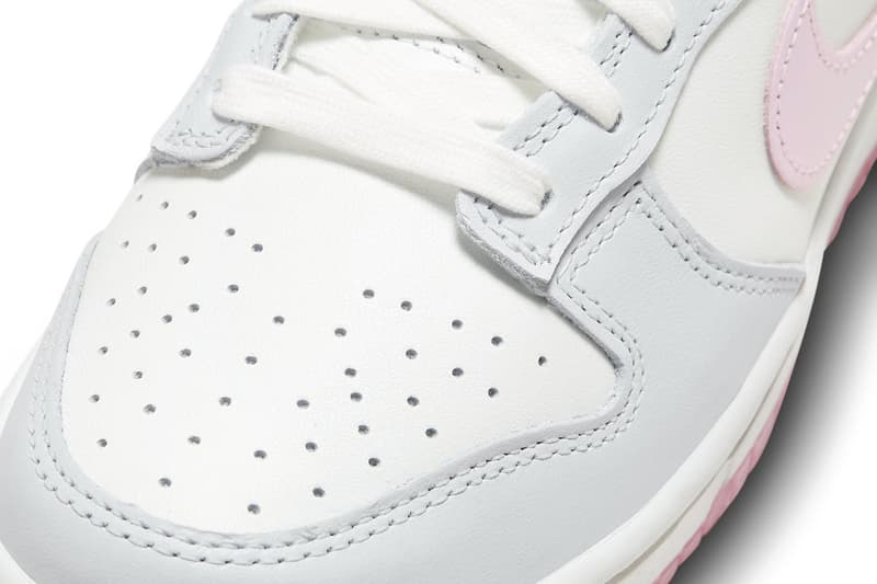 nike dunk low sneaker pink white grey barbie colorway