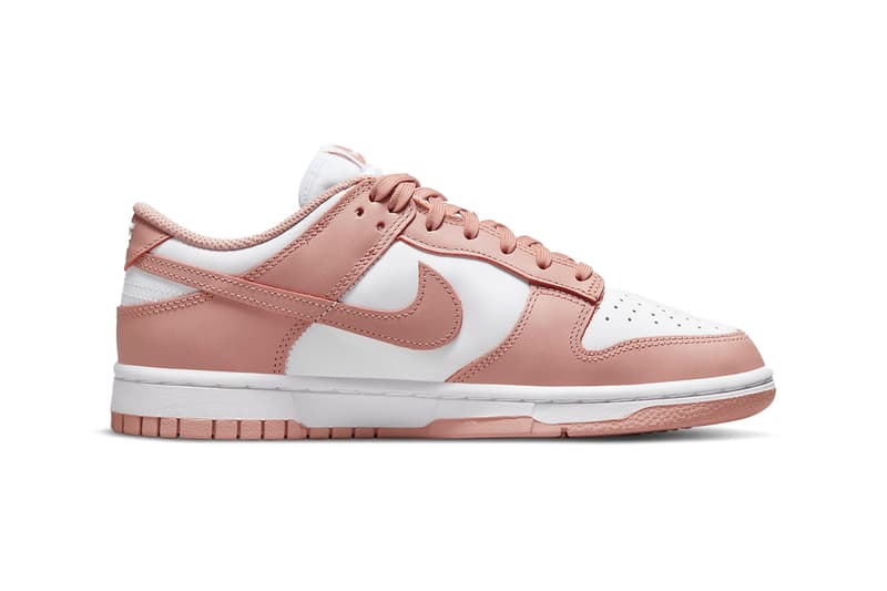 nike dunk low pink rose whisper white sneaker