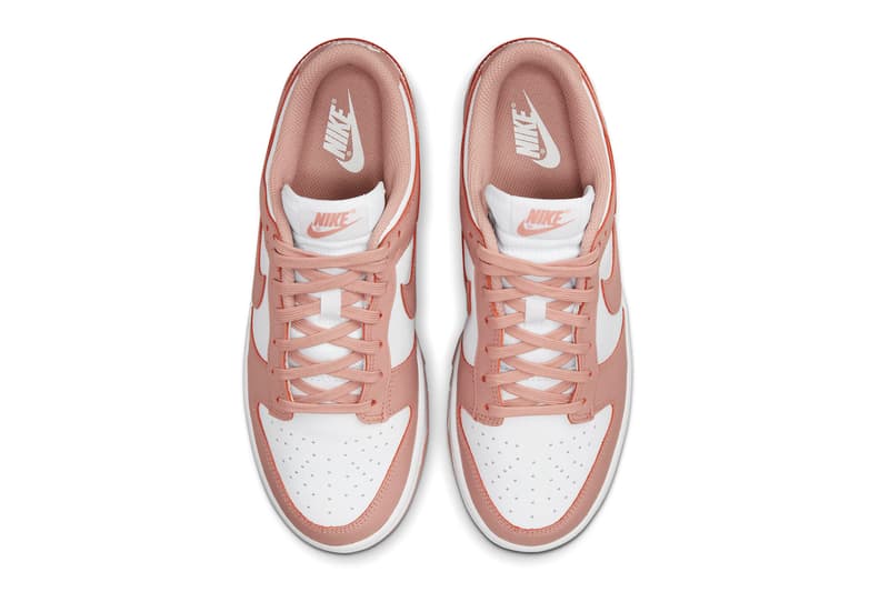 nike dunk low pink rose whisper white sneaker