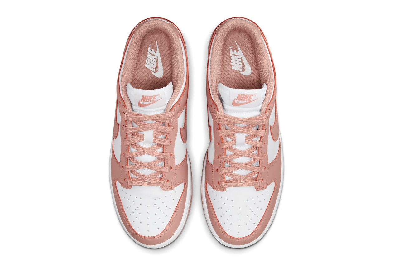 nike dunk low pink rose whisper white sneaker