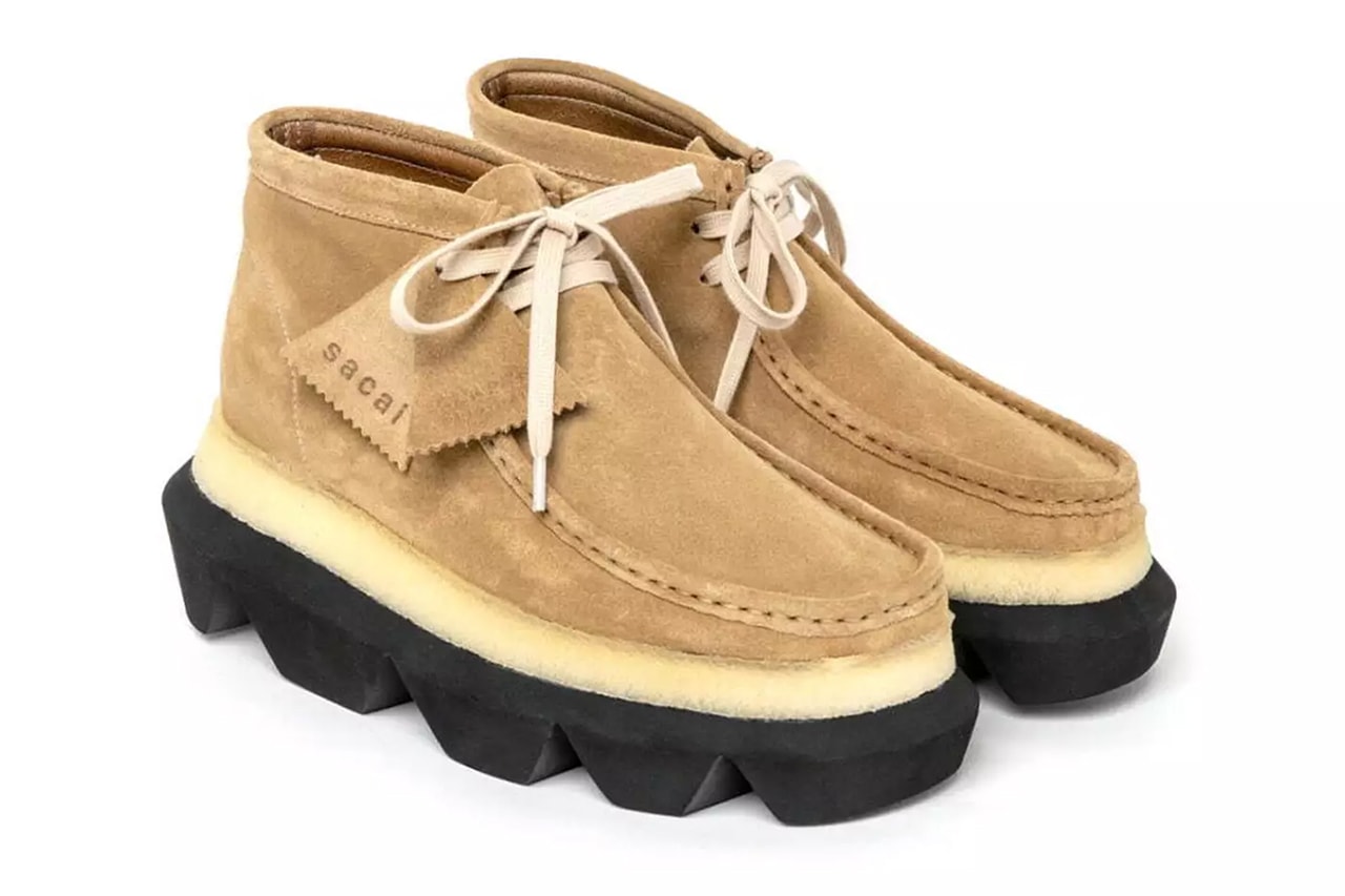 sacai clarks originals wallabee collection mid-sole boots footwear japan exclusive release