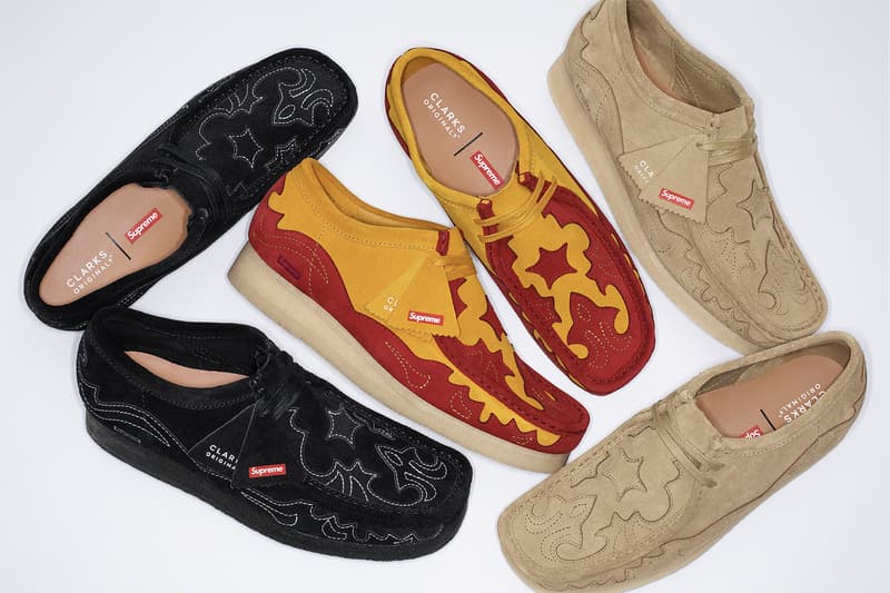 clarks supreme wallabees collaboration shoes suede