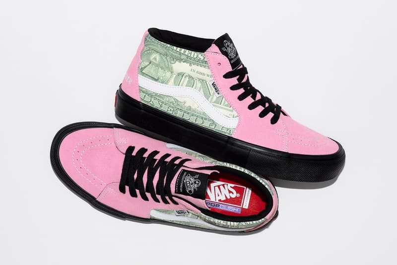 supreme vans footwear shoes trainers pink green black beige