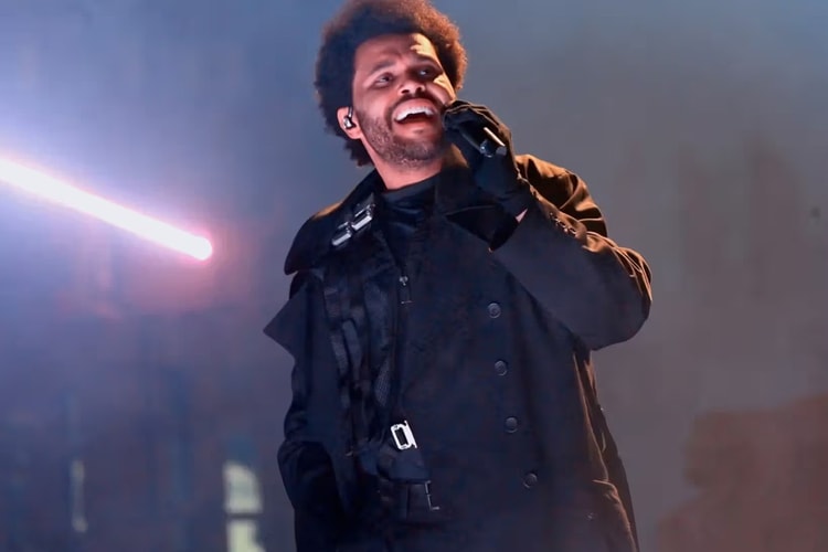 The Weeknd sports bloody makeup and bandaged nose on his way to