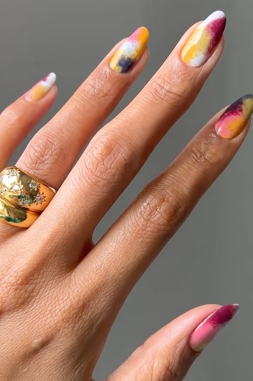 Watercolor Nails Manicure TikTok Trend To Try
