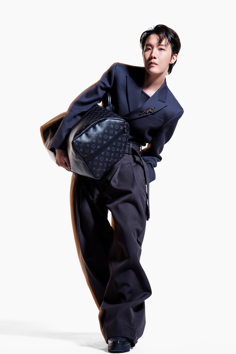 BTS J-Hope Louis Vuitton k-pop stars keepall soft-sided bag suits louis vuitton trainer sneakers