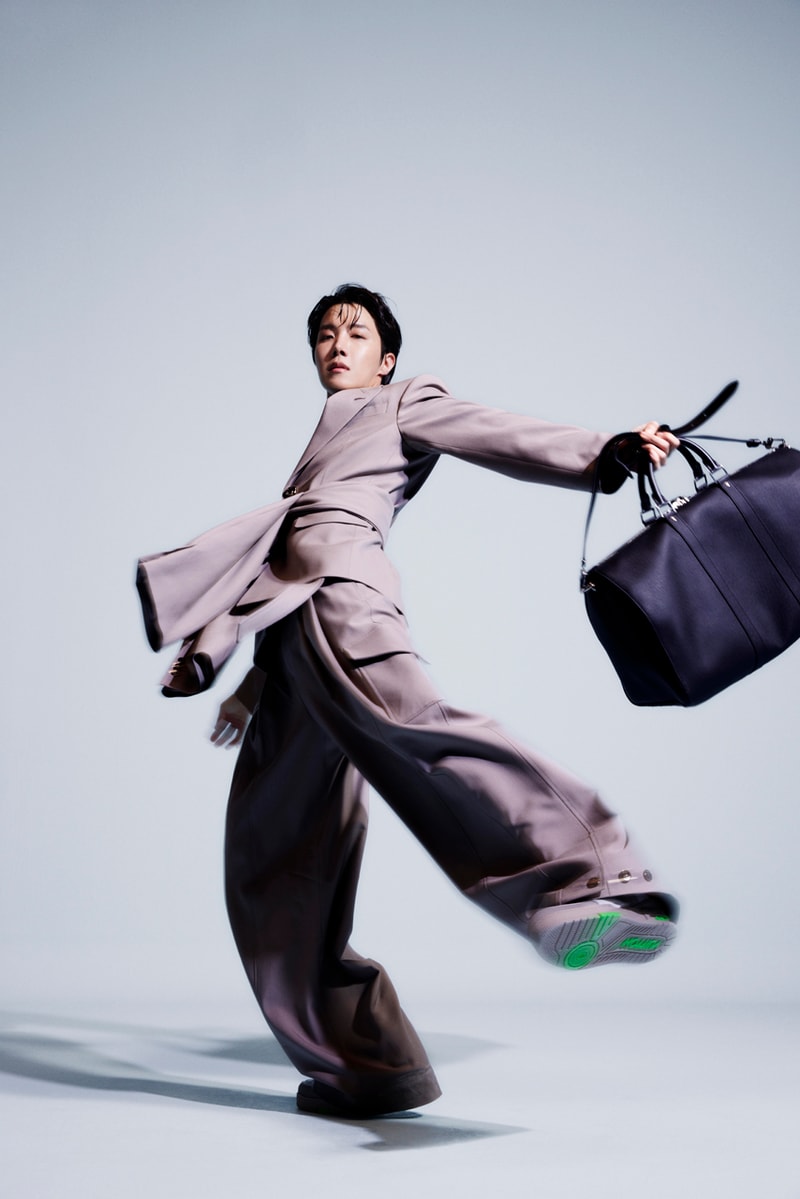 BTS J-Hope Louis Vuitton k-pop stars keepall soft-sided bag suits louis vuitton trainer sneakers