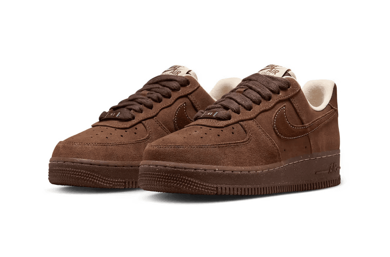 nike air force one cacao brown suede sneaker 