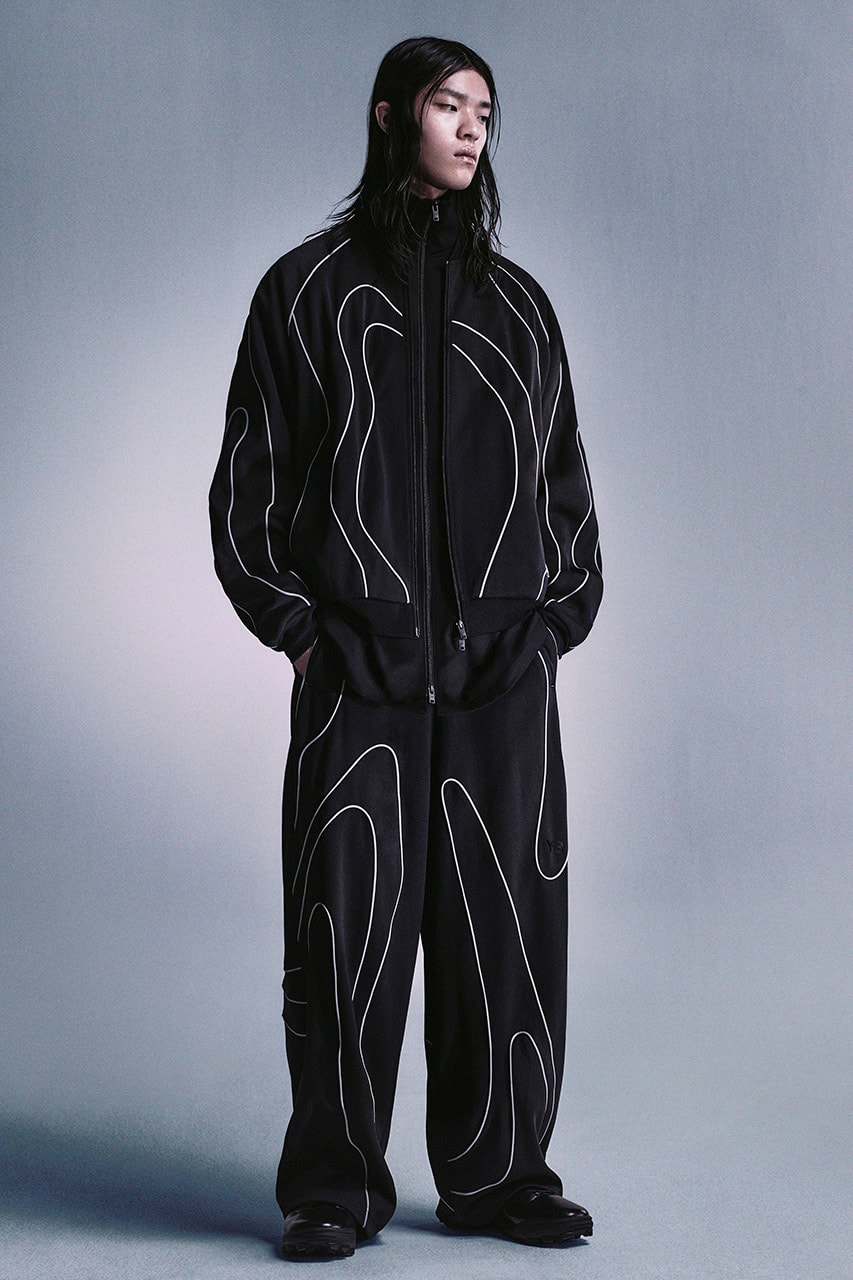 adidas Yohji Yamamoto Y-3 spring/summer 2024 lookbook beach towel bags water slides sandals dresses joggers jackets 
