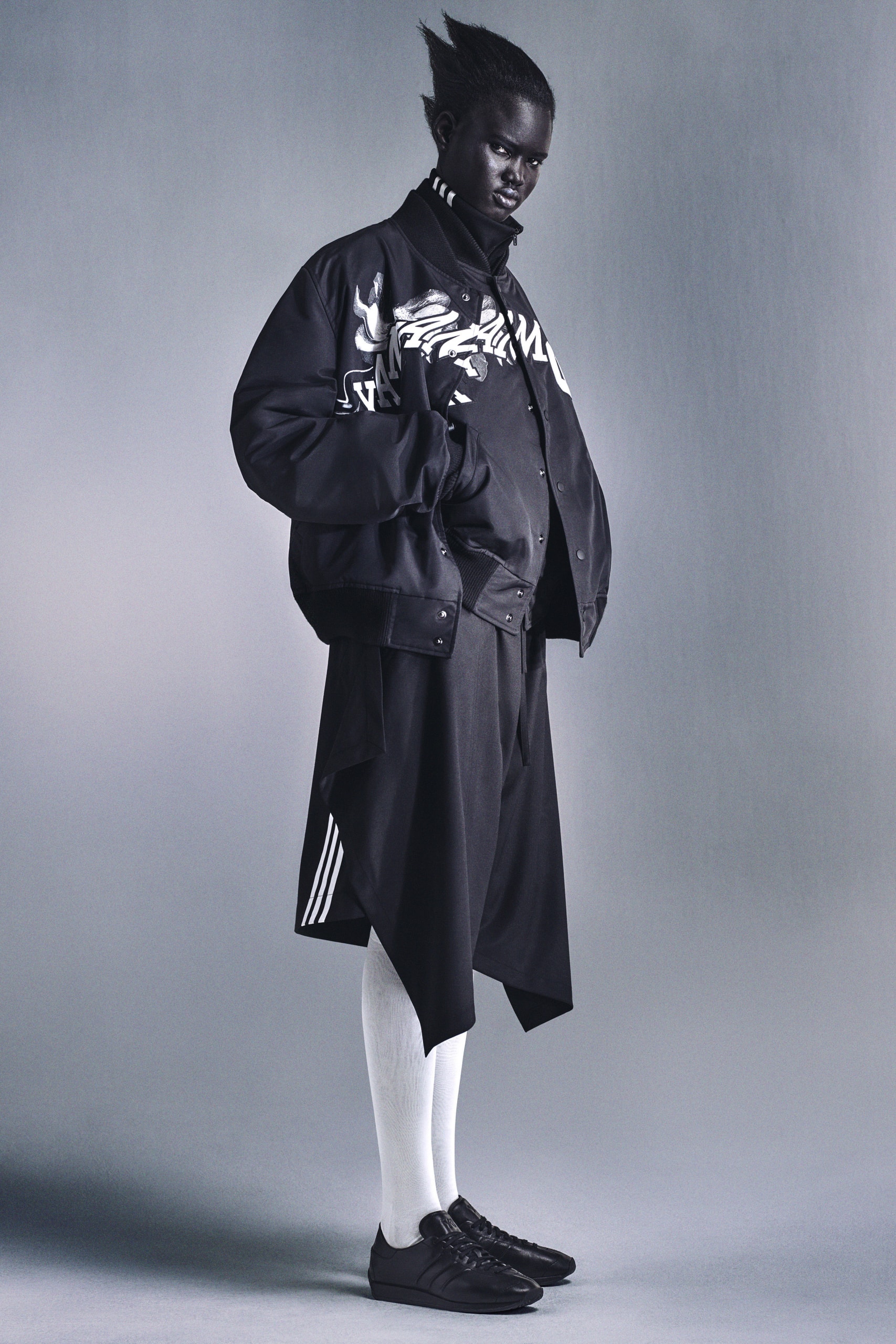 adidas Yohji Yamamoto Y-3 spring/summer 2024 lookbook beach towel bags water slides sandals dresses joggers jackets 