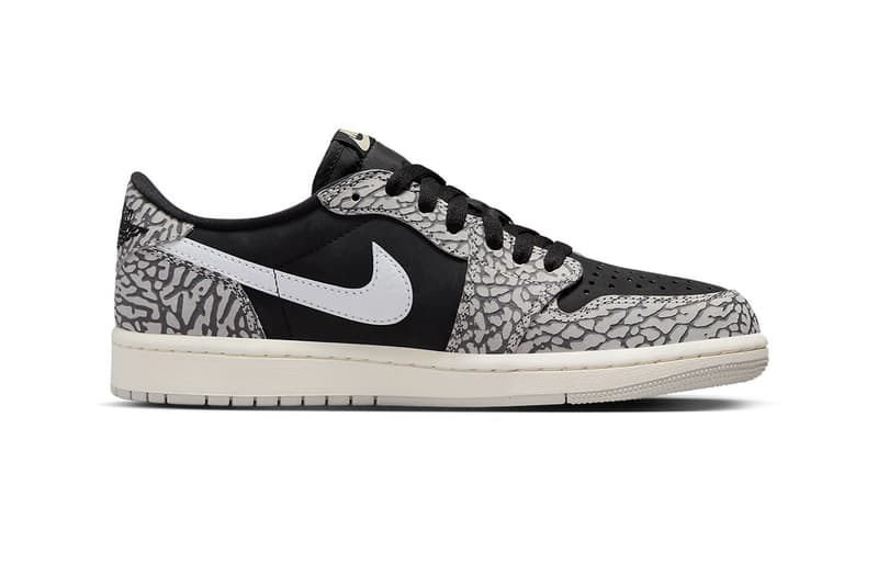 nike air jordan 1 low black cement sneaker colorway