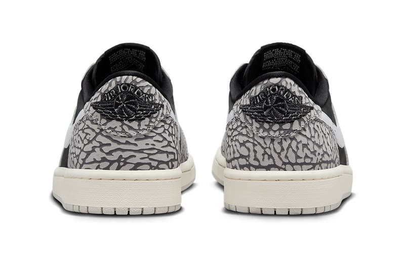 nike air jordan 1 low black cement sneaker colorway