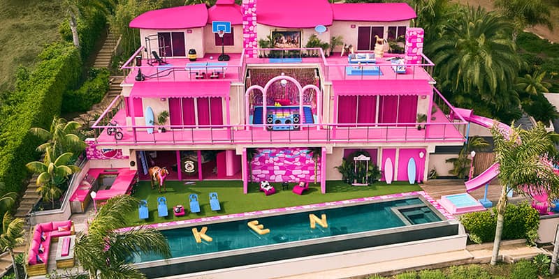 barbie dreamhouse airbnb rent stay hotel pink theme