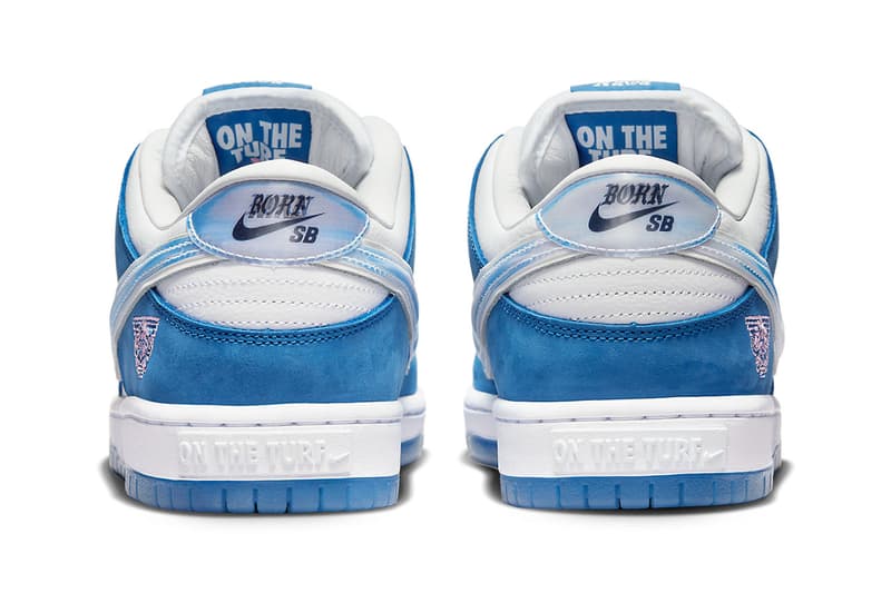 nike sb dunk low blue sneaker silver swoosh 