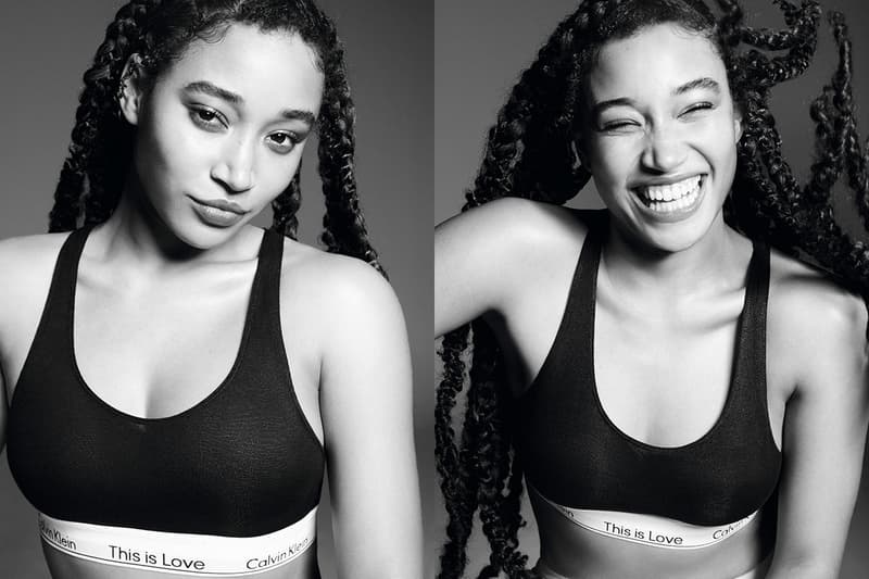 calvin klein pride campaign amandla stenberg sports bra underwear black white