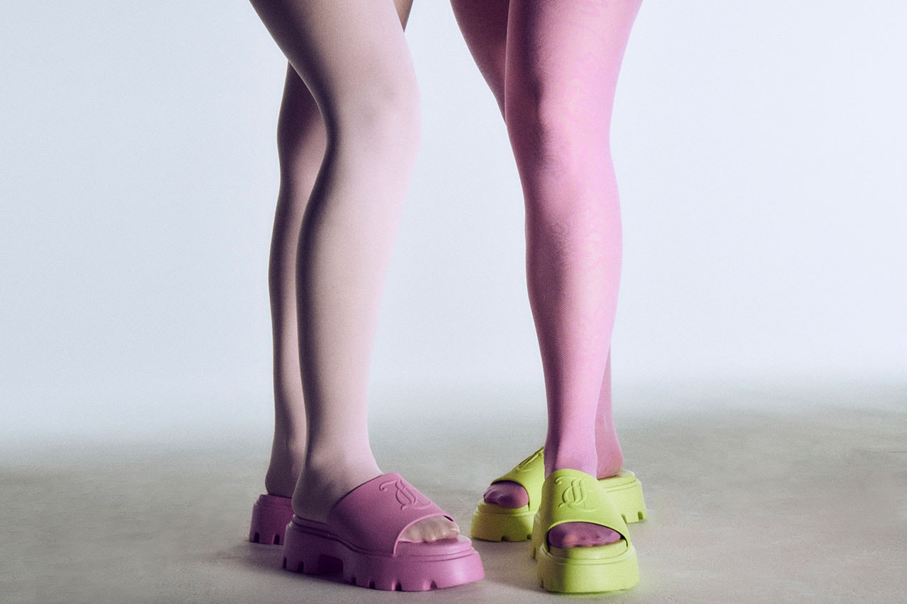 juicy couture summer footwear sandals mules green heels slides pink jewels