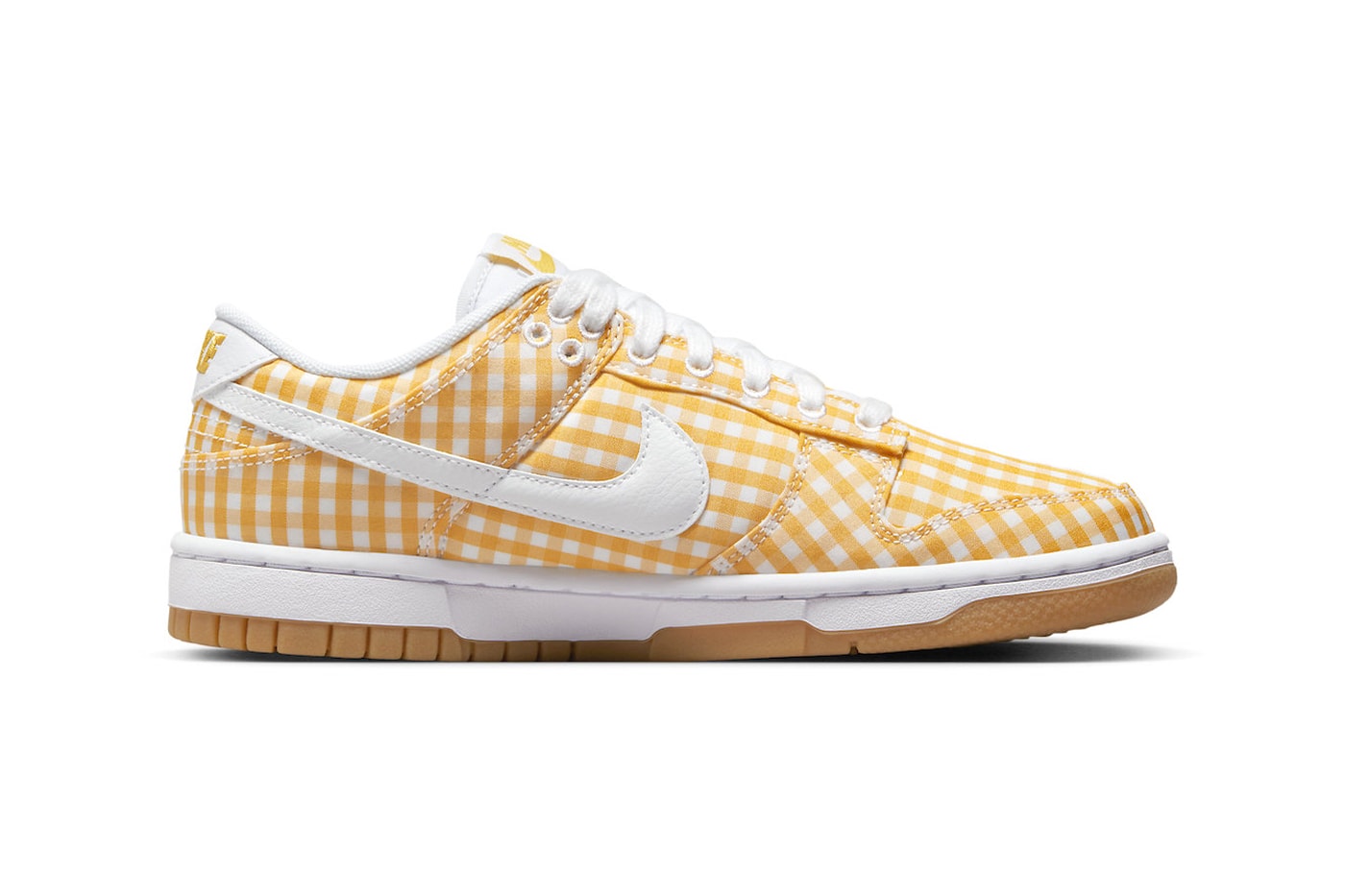 nike dunk low yellow gingham sneaker release details