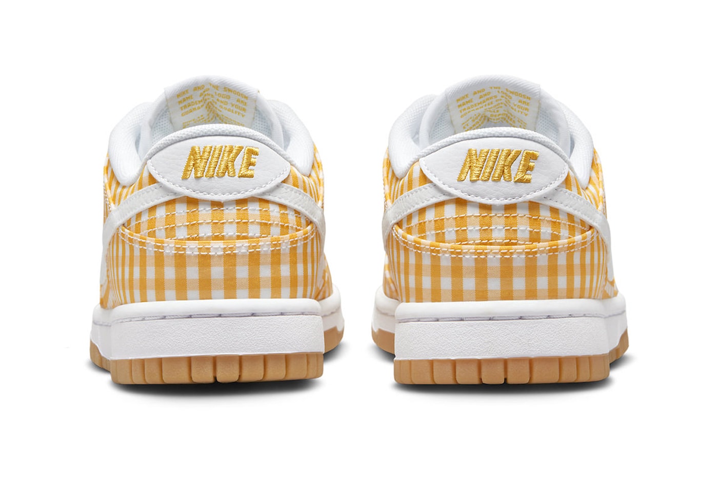 nike dunk low yellow gingham sneaker release details