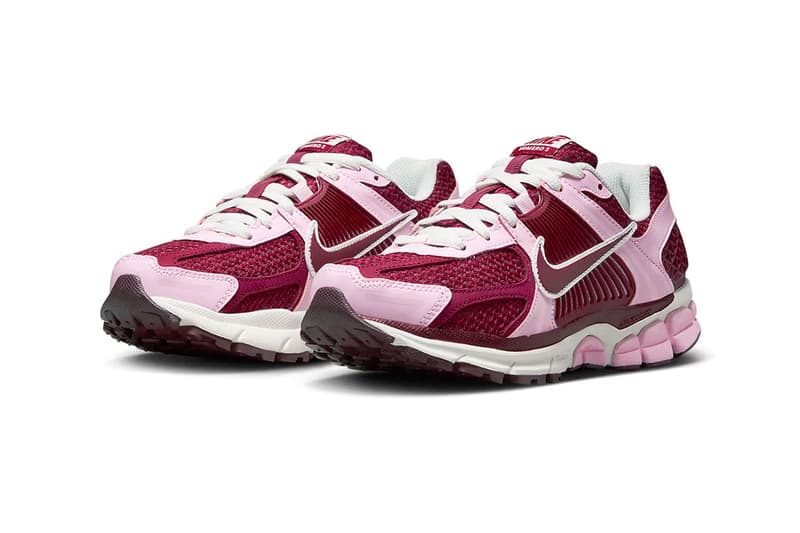 nike zoom sneakers pink red burgundy neon color