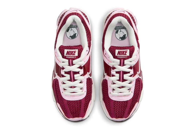 nike zoom sneakers pink red burgundy neon color