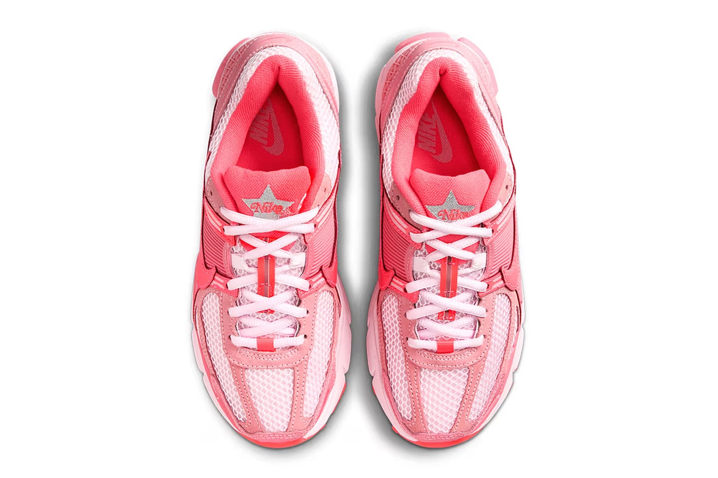 nike zoom sneakers pink red burgundy neon color