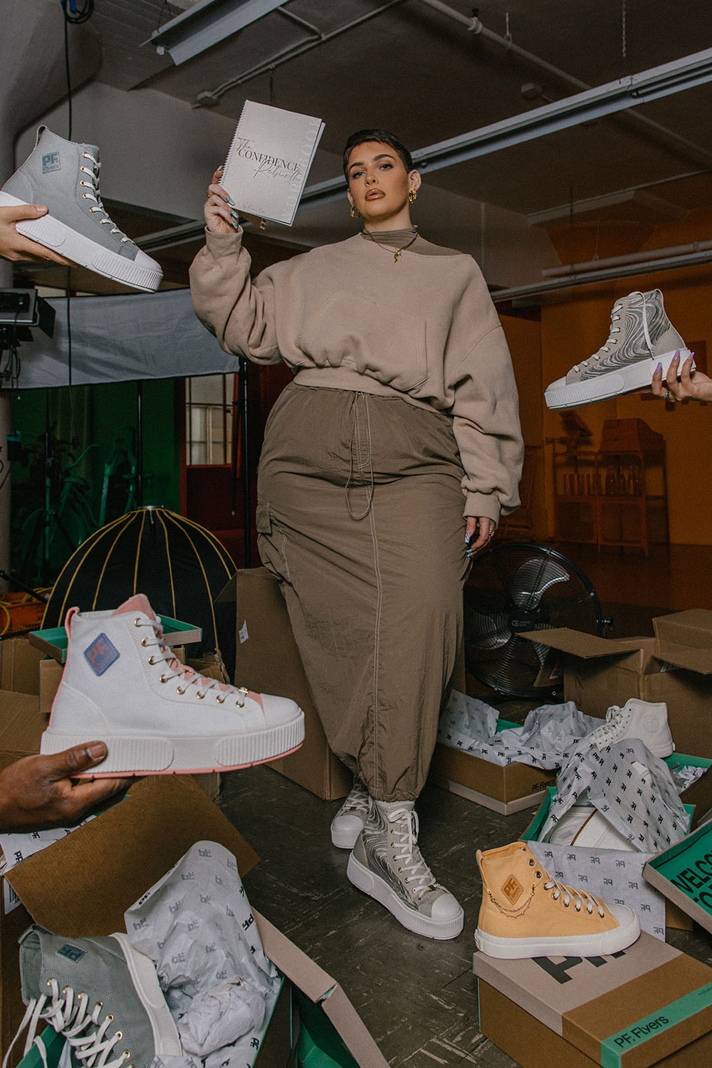 pf flyers allston sneaker release new show cement mirage white-peaches and cream colorway spring summer 2023 footwear drop all american hi sneaker high top female-led female focused