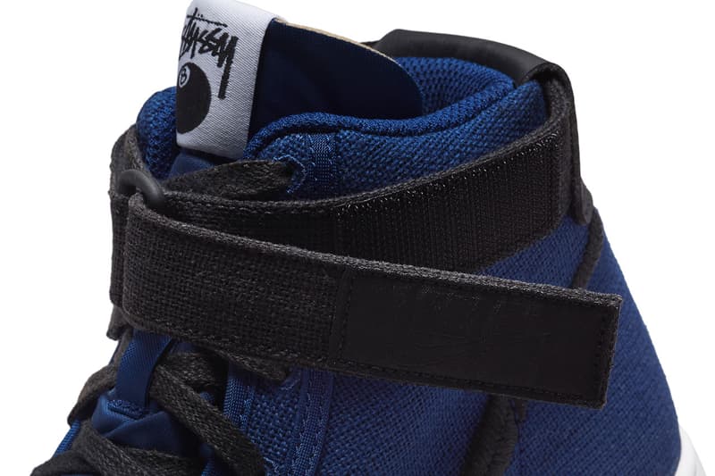 stussy nike vandal sneaker blue black shoe hi top