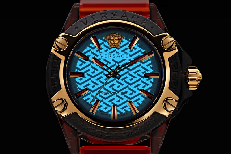 Versace new Icon Active Indiglo movement dial backlighting spring summer 2023 SS23