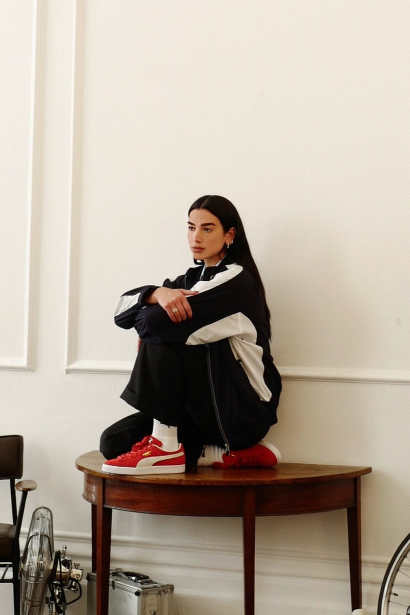 dua lipa puma lookbook clothes tops trainers sneakers