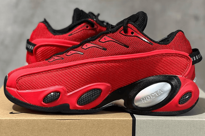 drake nike nocta glide sneaker green red black