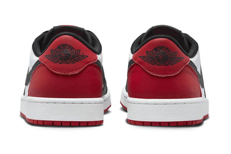 air jordan 1 low black toe sneaker red leather 