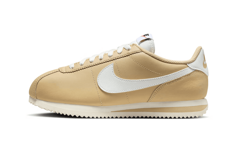 nike cortez sneaker sesame beige white brown 