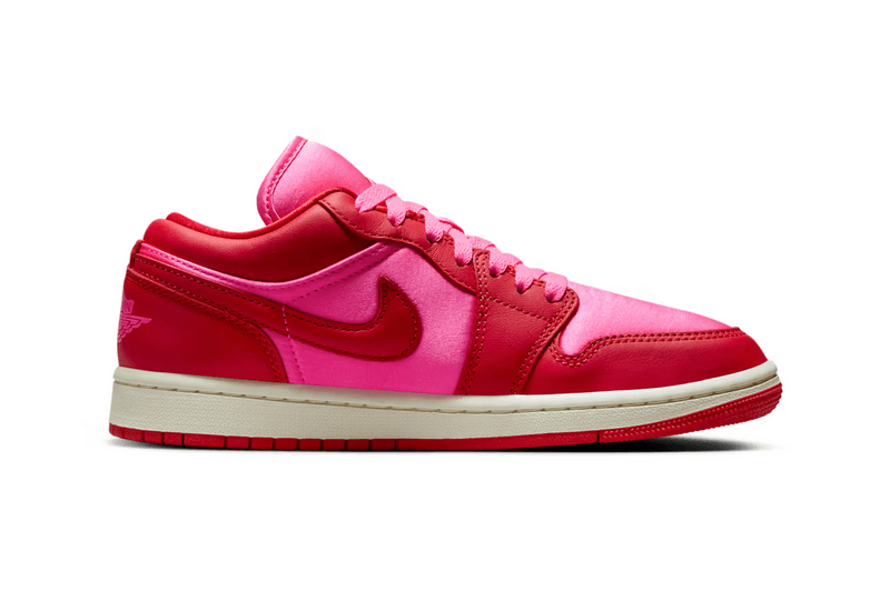 nike air jordan 1 low pink blast colorway sneaker red