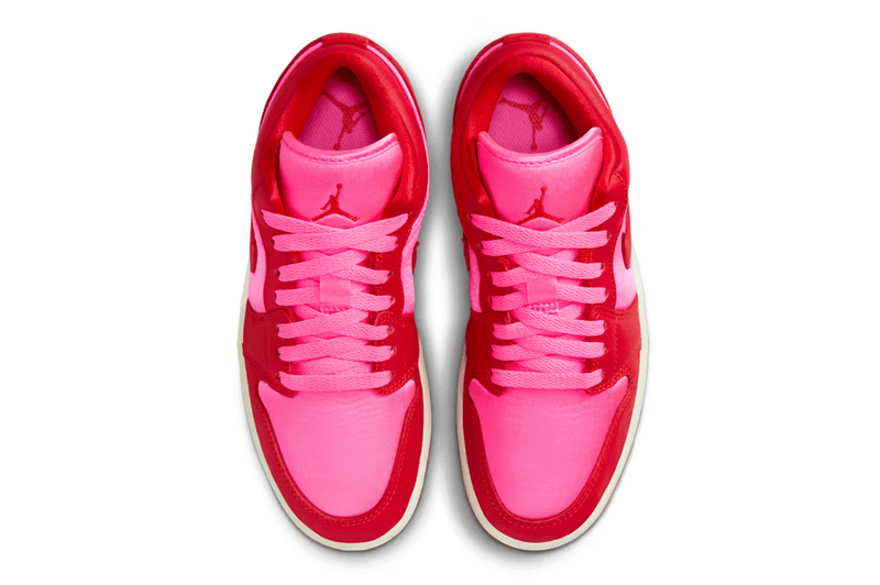 nike air jordan 1 low pink blast colorway sneaker red