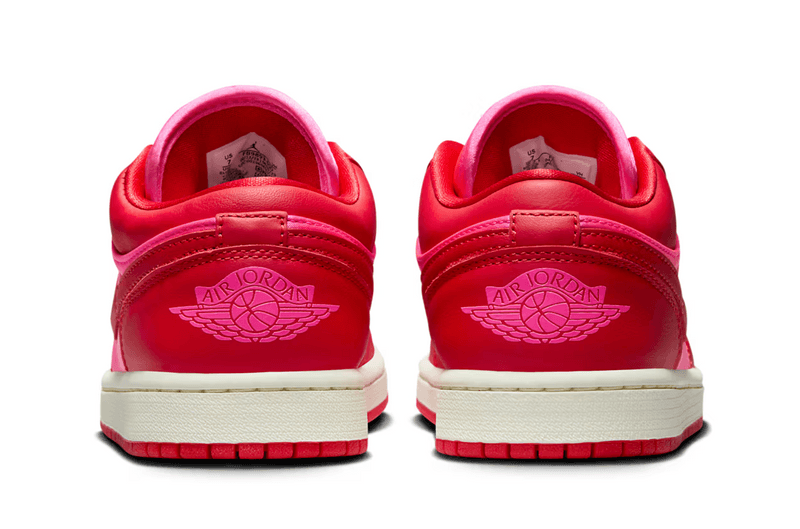 nike air jordan 1 low pink blast colorway sneaker red