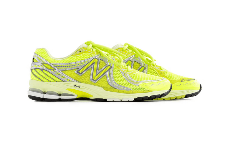 aime leon dore new balance sneakers green orange white cream