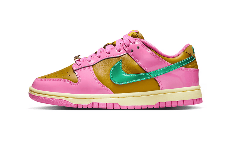 parris goebel nike dunk low glossy pink green sneaker shoes