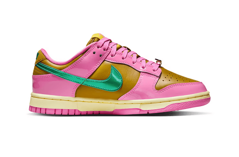 parris goebel nike dunk low glossy pink green sneaker shoes