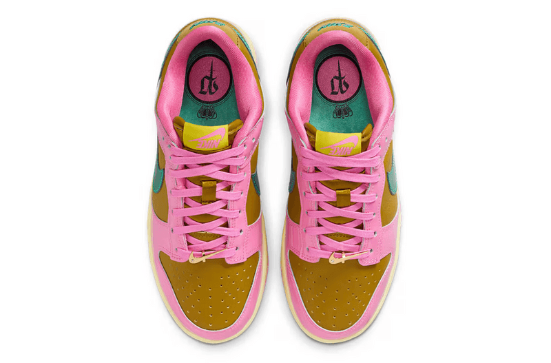 parris goebel nike dunk low glossy pink green sneaker shoes