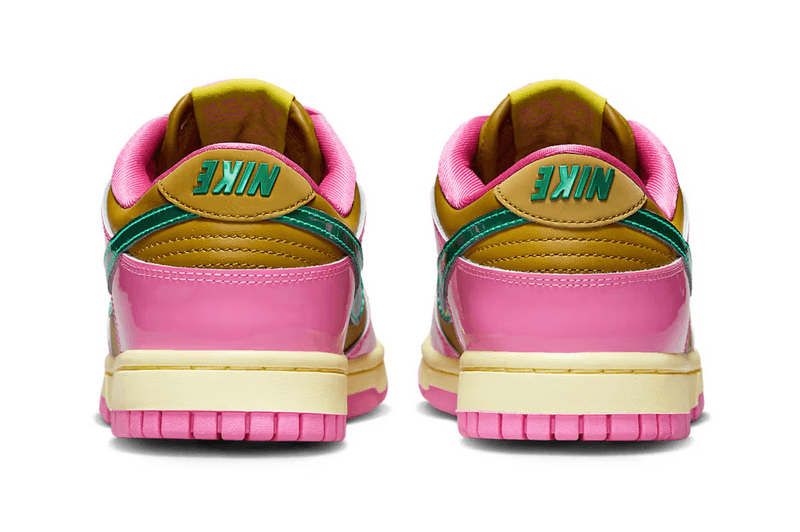 parris goebel nike dunk low glossy pink green sneaker shoes