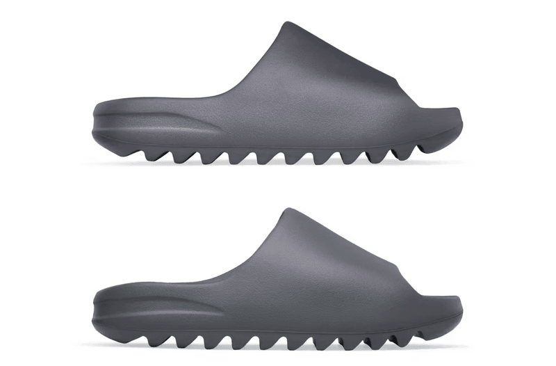 adidas yeezy slide slate grey granite mule slip on