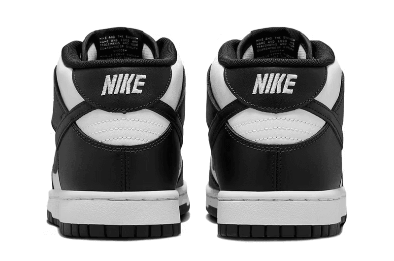 nike panda dunk black white mid high top sneaker
