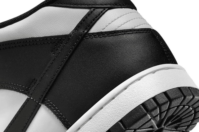 nike panda dunk black white mid high top sneaker