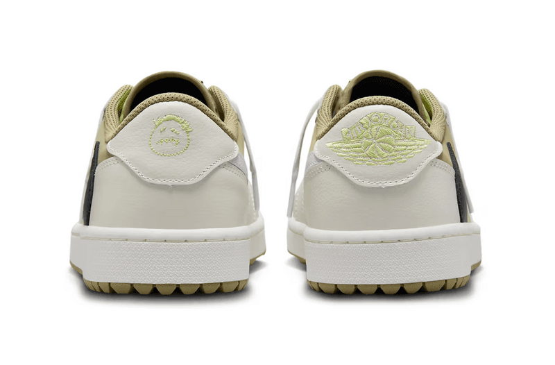travis scott air jordan 1 low golf sneaker black olive beige